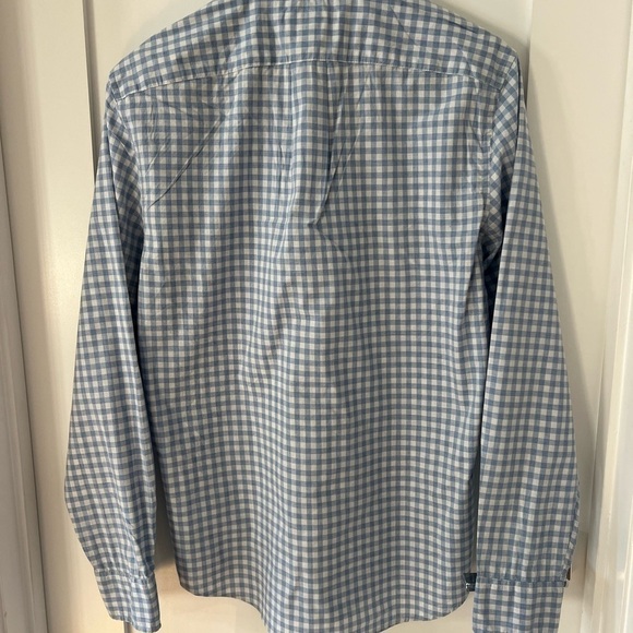 J. Crew blue gingham pattern Wash Organic Cotton button Down Shirt Size S - Picture 6 of 8